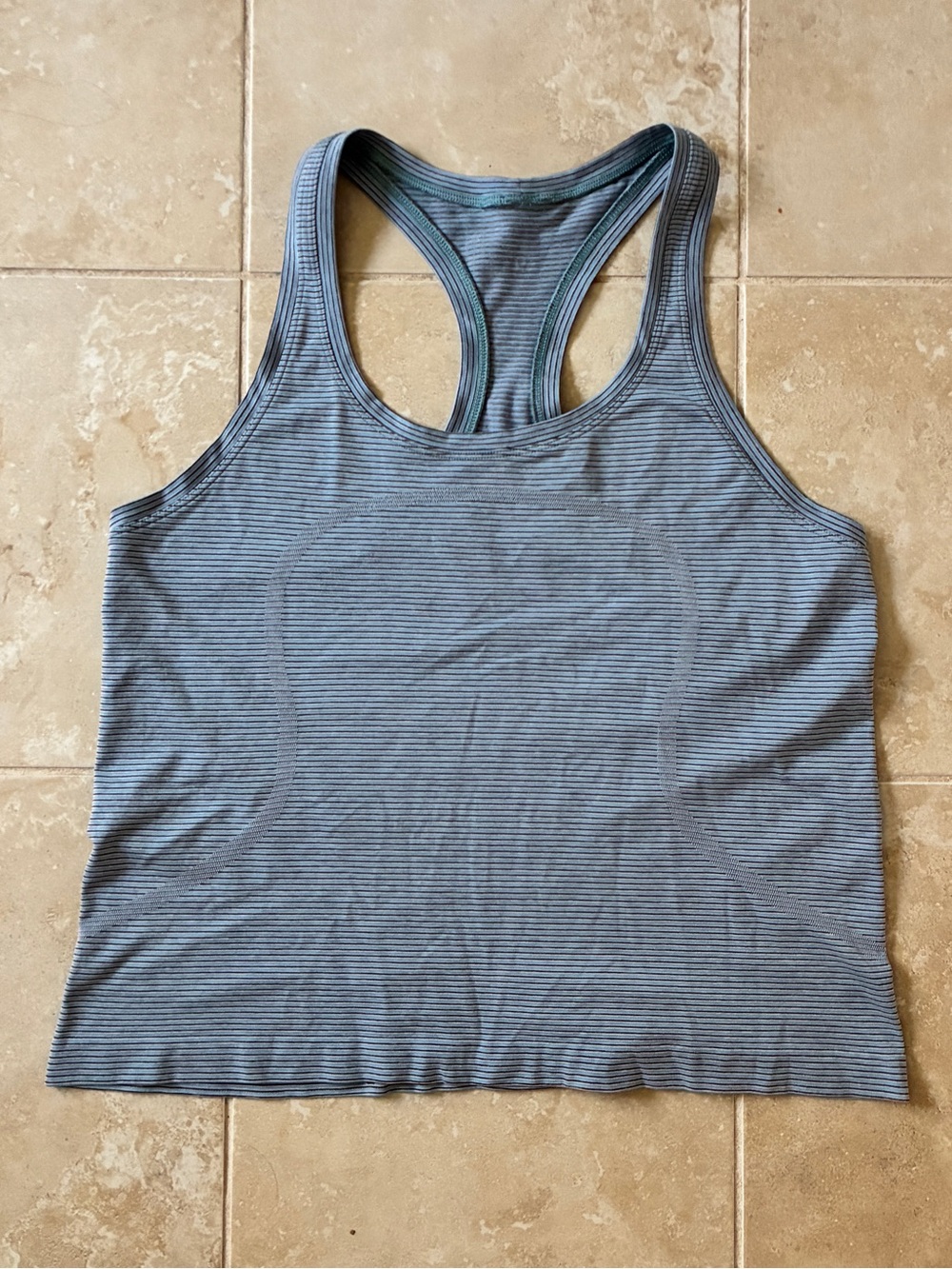 Lululemon Striped Swiftly Tech Racerback Tank Top Size 12